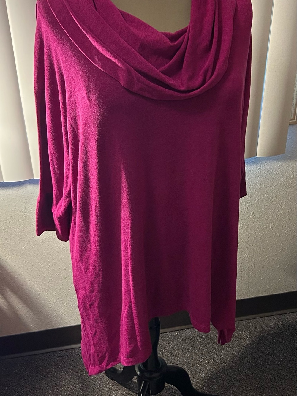 Catherines Fuchsia Cowl Neck Pullover tunic sweater